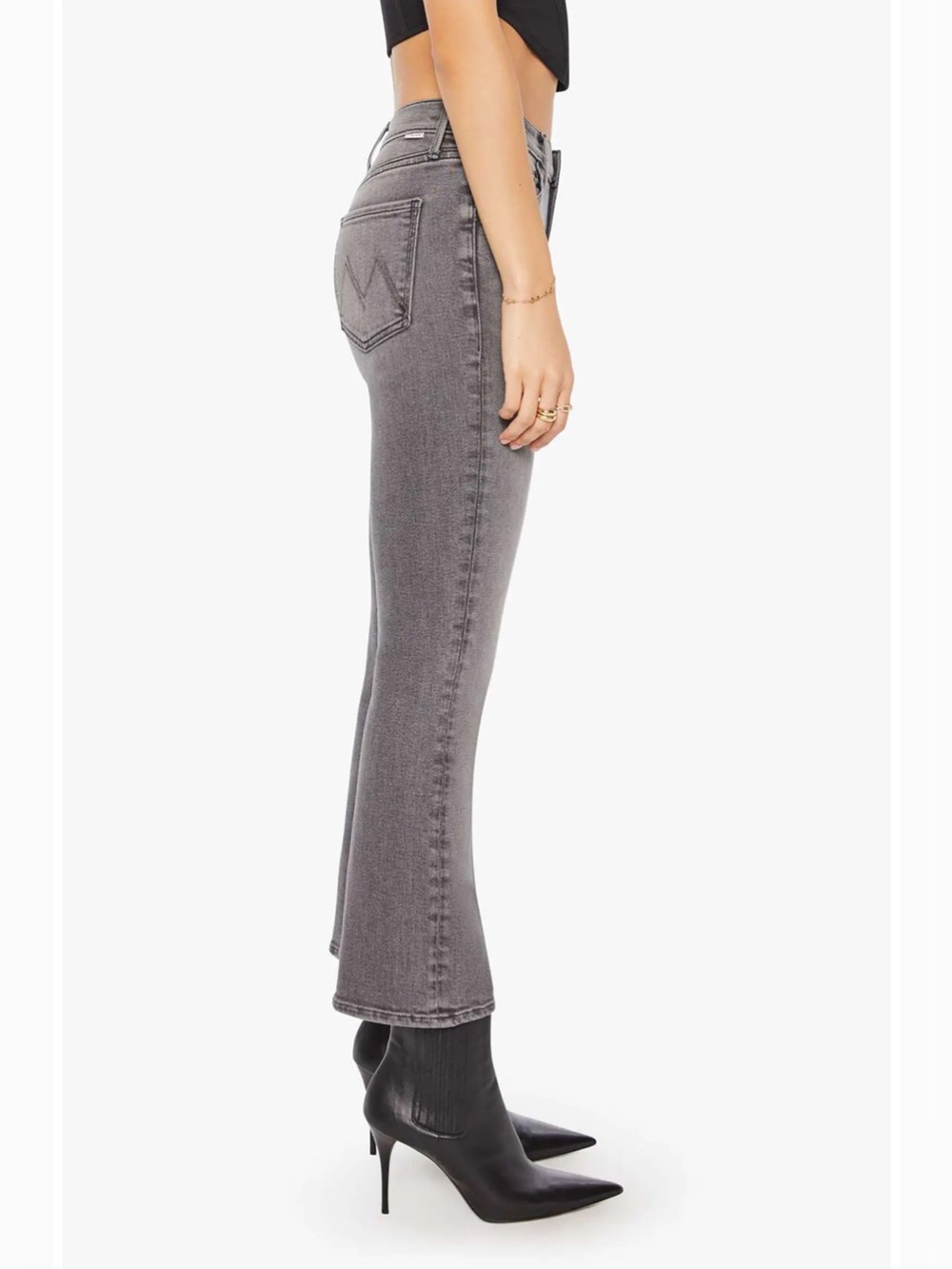MOTHER The Outsider Flood High Waist Ankle Boot jeans “Just One More” SZ 31 - Picture 5 of 12